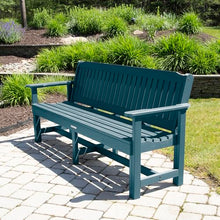Sequoia Professional CM-BENSQ62-NBE Commercial Grade Exeter 6 Foot Garden Bench, Nantucket Blue