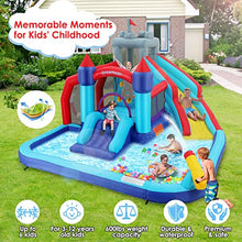 AKEYDIY 10-in-1 Inflatable Bounce House with Slide and Climbing Wall