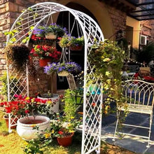 GAMAK Garden Arch Trellis Heavy Duty for Climbing Plants, Backdrop Arch Stand with Base, Garden Arbor for Various Climbing Plant Outdoor Garden Lawn Backyard (Color : Black, Size : 300 * 40 * 250cm)