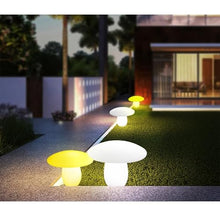 OUFULA New Mushroom Lawn Lamps White RGB Night Light Rechargeable Waterproof IP65 for Garden Decoration (Style A (D66cm))