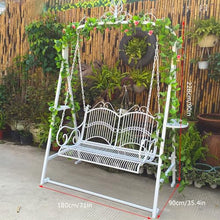 Wrought Iron Outdoor Swing, Double Balcony Hanging Chair, Hanging Basket, Garden and Indoor Rocking Chair, Wedding Decorations