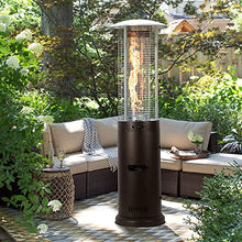 CFDZCP Outdoor Patio Space Heater Patio Heater, Tilt Protection Outdoor Heater, 15KW Gas Propane Heater, Fast Heating Standing Umbrella Heater for Garden, Commercial Home(Brown)