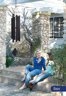 Music of the Spheres Large Handcrafted Pentatonic Bass Wind Chime Black