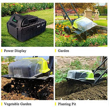 Cordless Rotavator,Cordless Garden Tiller Rotavator with Rechargeable Battery and Charger Tillage,Depth 18Cm, Cultivated Land Width 36Cm