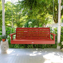 Highwood Weatherly Porch Swing 5 Feet, Rustic Red