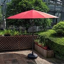 JHNKOJ Outdoor 2.5M Shanghai Parasol,Outdoor Garden Furniture Accessories, Round Sunscreen Canopy Umbrella, Portable Beach Umbrella,Burgundy