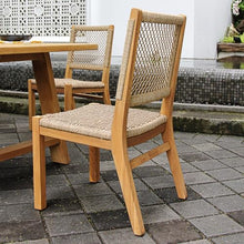 Cambridge Casual Carmel 2-Piece Outdoor Dining Chairs Teak Wood and All-Weather Wicker
