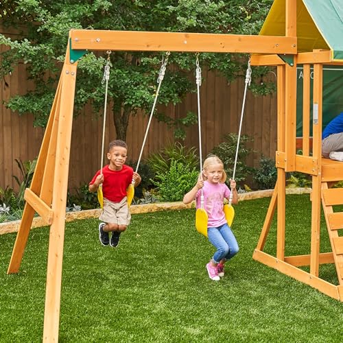 KidKraft Appleton Wooden Swing Set Multicolor