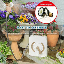 JKSVTF Hose Reel Cart Water Hose Cart Reel Compact Garden Hose Organizer, Portable Retractable Hose Reel, Household Car Wash Tool with Water Gun, for Backyard (Beige Hose Cart+10m Pipe)