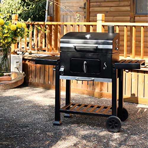 Charcoal BBQ Grill with Cover,Heavy Duty Bbq Grill,for Outdoor Camping and Picnic
