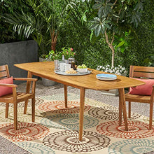 GDFStudio Outdoor Acacia Wood Expandable Dining Table, Teak