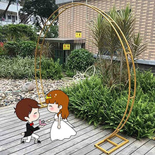 SDdPulse Garden Warch Round Metal Moon Gate Rose Arch Archway Arbor Frame Arches Wparty Circle Background Decor Flower Stand 200/220/240/260/280Cm 1 Pcs