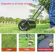 Oracra Lawn Roller Black Lawn Roller Drum Tow-Behind, Large Capacity Sod Rollers Water/Sand Filled for Garden, Park, Smooth Grass Compactor Tool for Seeding