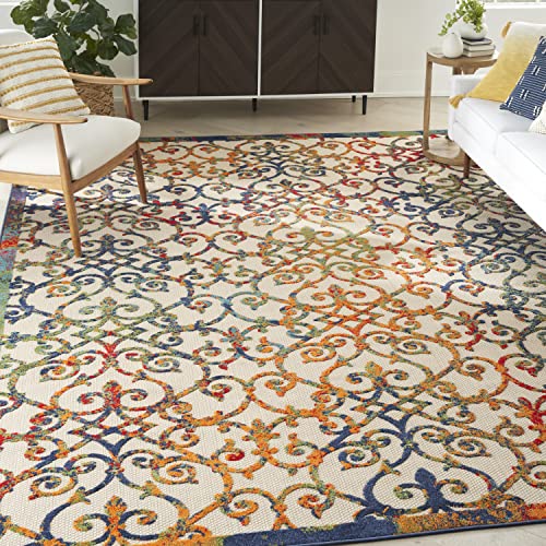 Nourison Aloha Indoor/Outdoor Multicolor Area Rug 10' x 14'
