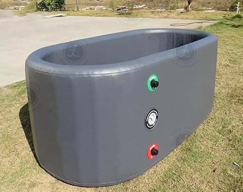 BOZHOUYUPIN Foldable Inflatable Swimming Pool with Electric Pump Black