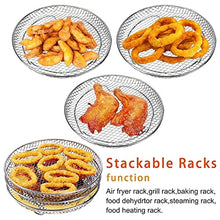 AFPSDLFJDLS Grill Rack Stackable Grid Air Fryer Holder 3-Layers Stainless Steel Household Gadgets for Family Baking Outdoor Camping(Black)