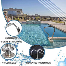 MSHOSAC Pool Handrail,Sturdy Rustproof Pool Handrail - 1.5mm Thick Swimming Pool Stair Grab Rail with Grip Cover for Safety & Support - Durable Silver Hand Grab Rail