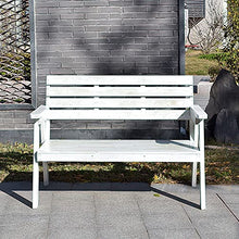 CUTPOIY Outdoor Garden Bench,Outdoor Garden Bench Park Patio Bench with Armrests and Backrest, Weather-Resistant Anticorrosive Wood Bench, 120X67X90CM