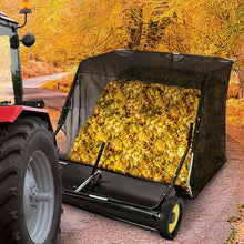 Takywep 44 Inch Heavy Duty Tow Behind Lawn Sweeper, Large Capacity 26 Cubic Feet, Adjustable Height Pull Behind Leaf and Grass Collector, Easy Dump Rope for Lawn Tractors and ATVs