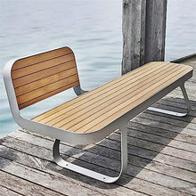 Outdoor Benches Outdoor Garden Park Bench with Backrest, Outdoor Leisure Bench with Hardwood Slats Steel Frame, Modern Outdoor Bench for Streets, Courtyards, Parks, Schools garden bench ( Size : 200*6