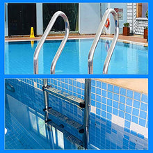 Pool Ladder 304 Stainless Steel Swimming Pool Handrail 250LBS Load Capacity for Indoor and Outdoor 1-1.4m Pool/Silver / 3 Step (Silver 3 Step)