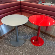 Fodalob Round Bar Table, Indoor Outdoor Restaurant Pub End Side Table, Metal Cocktail Bistro Table, Coffee Table for Living Room, Balcony, Patio, More Color (Color : Black, Size : Dia 70cm(27.5"))