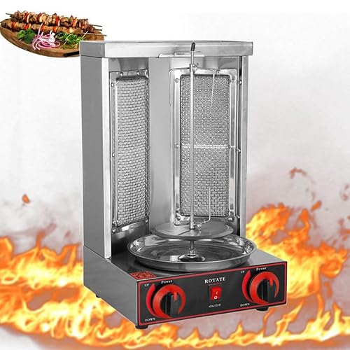 WEIMILOR Vertical Rotisserie Shawarma Machine, Sharma Machine, Rotating Grill, Shawarma Grill, Rotisserie Oven,Chicken Rotisserie Machine,Gas