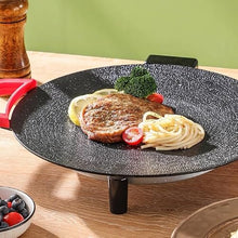 Round Barbecue Stove Household Electric Barbecue Pot Plate Smokeless Non-stick Grill(34CM)