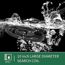 JDXQBLD Metal Detector with 10" Waterproof Search Coil, Easy Installation Metal Detecting Tool, Portable Handheld LCD Display Screen Metal Detector Practical and Convenient