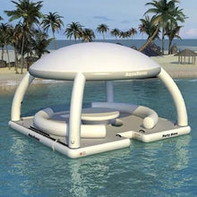GEPAS 7x3.5M Water Inflatable Bar Floating Platform for Multi-Person Rest Tent