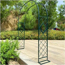 GFSGHZZ Galvanized Metal Rose Trellis Arch - Sturdy Freestanding Garden Archway for Climbing Plantsideal for Rose Bushes and Vinesoutdoor Det,Green-W300Xh230Cm