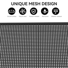 YITAHOME 37" Metal Picnic Table, Powder Coated Outdoor Picnic Table with Heavy-Duty Steel Frame, Adjustable Seats & Umbrella Hole for Yard, Patio, Lawn, Party, Black, Square