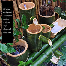 Water Features for The Garden Bird Bath Water Feature Pump Bamboo Fountain is Suitable for Decorating Fish Tanks, Stone Troughs, Ponds to Automatically Beautify Waterscapes (4(40Cm/15.7In))