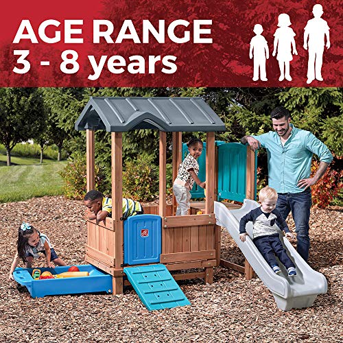 Step2 Woodland Adventure Playhouse & Slide Brown