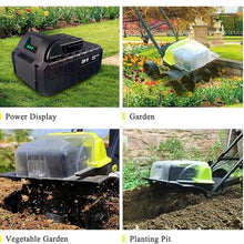 Cordless Hand Push Tiller, 180rpm Electric 40V Farm Scarifier with 2 Batteries, Cultivation Depth 180mm, Width 360mm, Cultivator for Garden, Farm, Orchard, Vegetable Patch