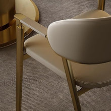 eexbz Comfortable Desk Chair Dining Chair Italian Style Leisure Negotiation Chair Hotel Store Chair Leather Armrest Host Tea Chair Home Office Desk Chairs(A)