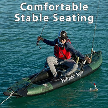 Sea Eagle 385FTA Fasttrack Inflatable Green Fishing Kayak with Accessories