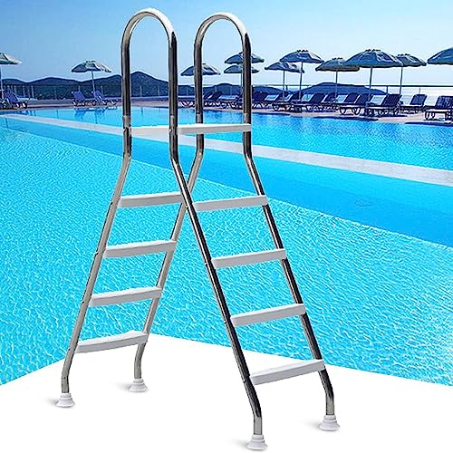 Pool Ladders for Inground Pools, Heavy Duty Above Ground Swimming Pool Ladder, 52 Inch Anti Slip Pool Step Ladder for Travel, Backyard Pool, Home
