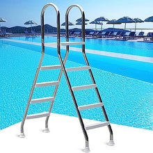 Pool Ladders for Inground Pools, Heavy Duty Above Ground Swimming Pool Ladder, 52 Inch Anti Slip Pool Step Ladder for Travel, Backyard Pool, Home
