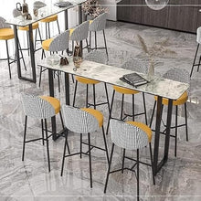 JITUIHOM Bar Table Bar Table Balcony Home Rock Slab Marble Console, Coffee Shop Long High(B)