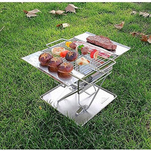 Barbecue Charcoal Grill Barbecue Fire Pit with Storage Bag, Height Adjustable Barbecue Shelf, Charcoal Grill for Outdoor Cooking Camping Beach Picnic Backyard Small Folding