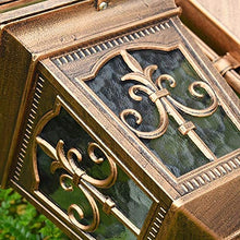 iumLeap 3-Lights Vintage Outdoor High Pole Post Lantern Street Lights Exterior Courtyard Park Community Lawn Path Decor Ip55 Waterproof Pillar Column Lamp E27 Decora(320cm)