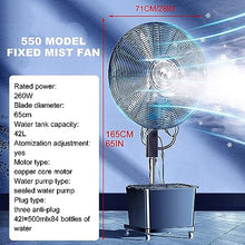GFJYKDL Misting Fans for Outside, Cool Mist Fan, Portable Misting Fan, 3 Cooling Speeds, 42L Water Tank, for Industrial, Commercial, Residential, and Greenhouse