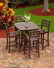 POLYWOOD® La Casa Café Bar Set, Sunset Red/White