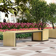 HIHELO Shopping Mall Leisure Chair Outdoor Flower Pot Seat Combination Square Waiting Chair Gazebo Creative Flower Box Public Stool (Color : A)