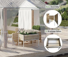 Foreman Raised Garden Bed on Wheels – Weather-Resistant Raised Garden Bed (48" x 24" x 32") with Drainage, Ideal Raised Garden Bed for Vegetables & Flowers – 300 lb Capacity, Tosca Wood Grain