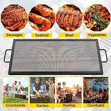 Rectangle Fire Pit Grate X-Marks Grill Grate Black Steel for Outdoor Camping Picnic Durability, Efficience(34x30 inch)