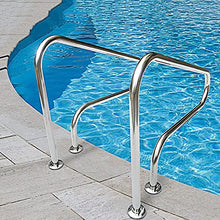 BSNANCA Pool Handrails Swimming Pool Handrail,Pool Railing, 304 Stainless Steel 250LBS Load Capacity Silver Rustproof Pool Handrail Humanized Swimming Pool Handrailp Cover
