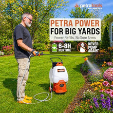 PetraTools Battery Powered Backpack Sprayer w/Cart & 100ft Commercial Hose