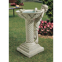 Design Toscano EU1392 Summer's Splash Sculptural Birdbath,antique stone
